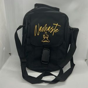 NAMASTE Yoga Pose Travel Park Festival Crossbody Stash Bag Unisex NWOT